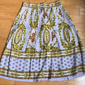 Anthropologie - Lilac Pattern Skirt